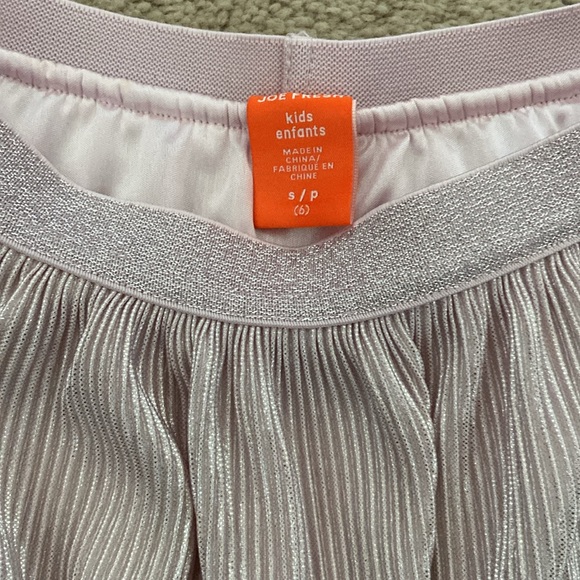 Girls Shimmery Pink Skirt with Pleat Detail - Picture 3 of 3